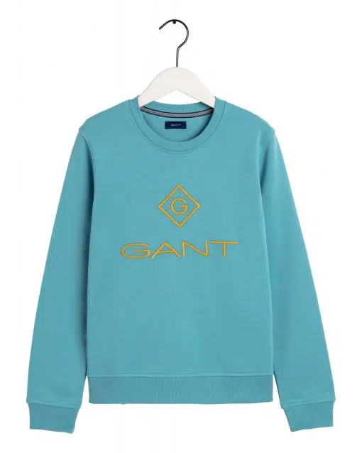Gant Colour Lock up Sweater Seafoam blue
