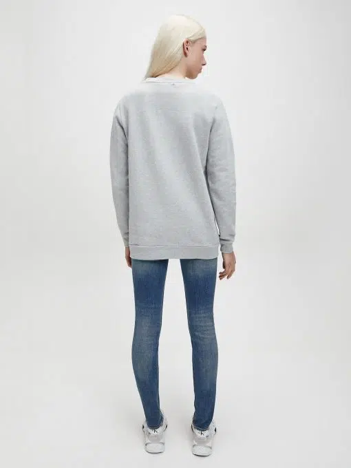 Calvin Klein Monogram Logo Sweatshirt Light Grey Heather