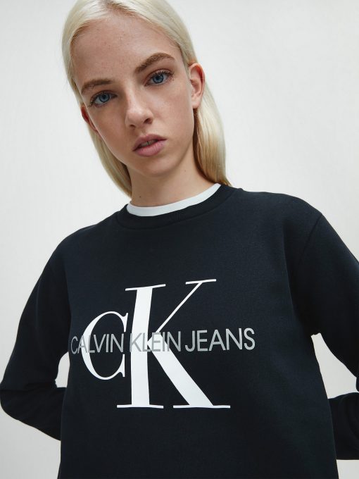 Calvin klein jeans Monogram Logo Sweater Black