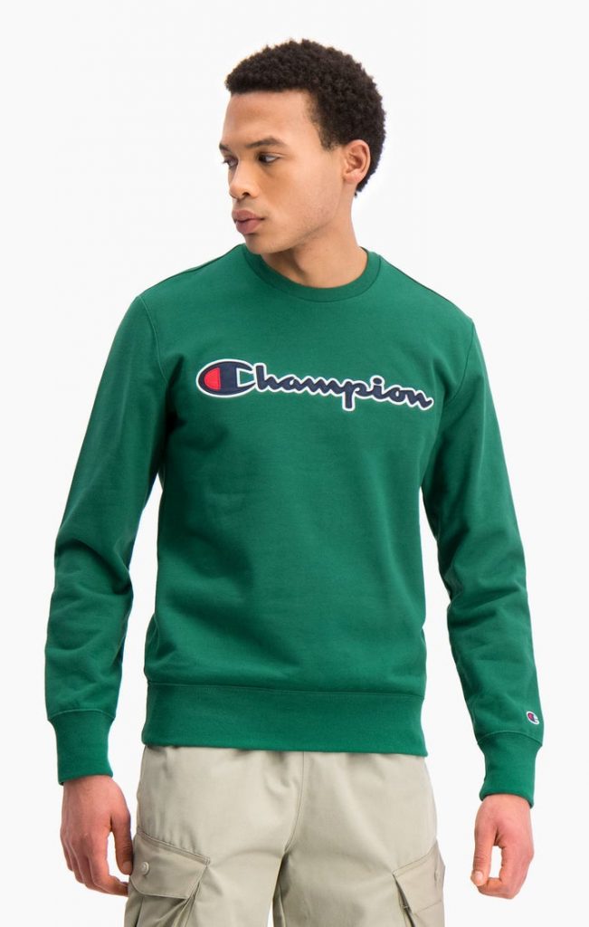 Buy Champion Crewneck Sweatshirt Green - Scandinavian Fashion Store