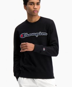 Cordelia inaktive rækkevidde Buy Champion Crewneck Sweatshirt Black - Scandinavian Fashion Store