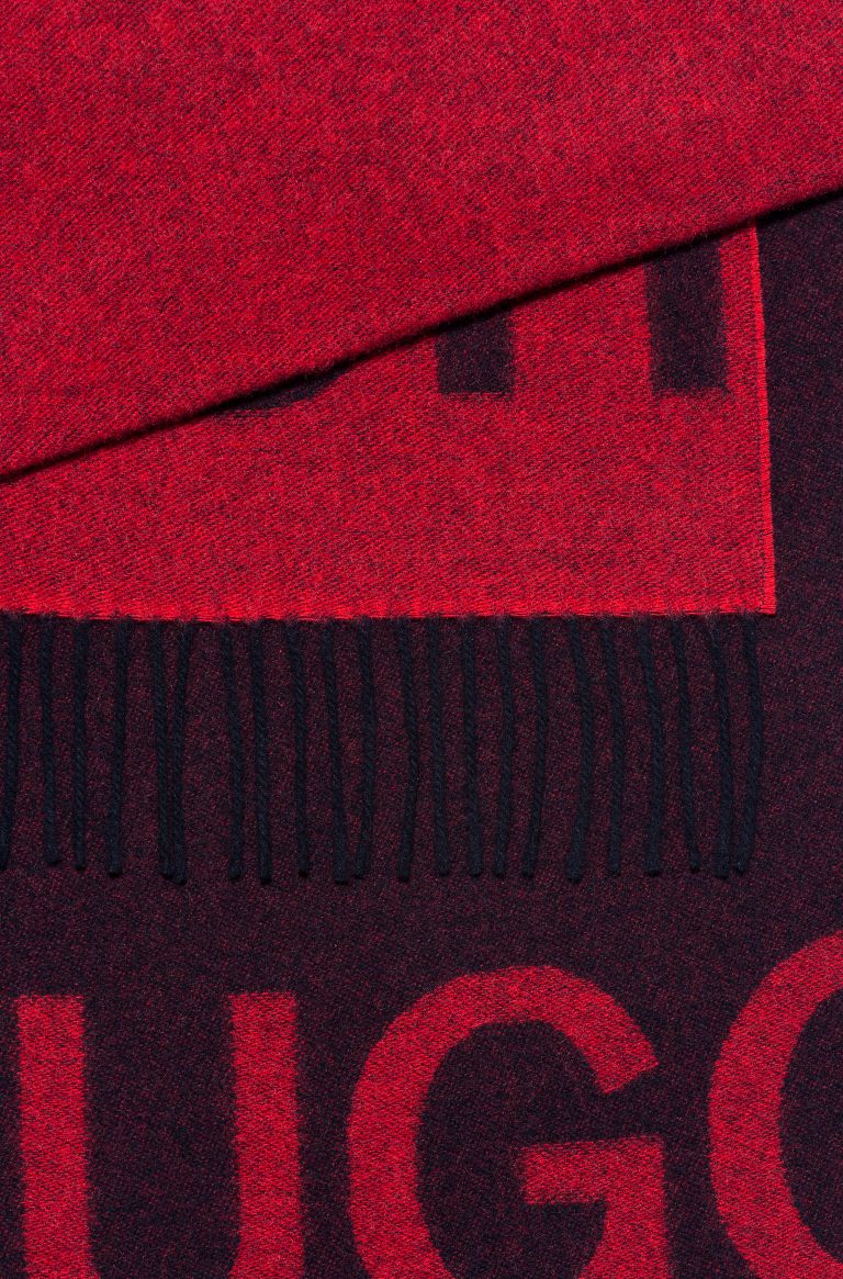 Buy Hugo Boss Reversible Logo Scarf Grey - Scandinavian Fashion Store