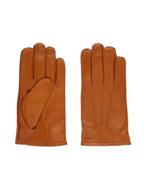 J.Lindeberg Milo Leather Gloves Cognac
