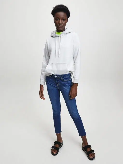 Calvin Klein Mid Rise Skinny Ankle Jeans  Dark Blue Embro
