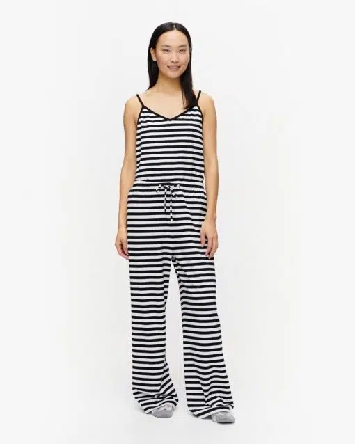 Marimekko Hiljainen Pyjama Pants Black/White