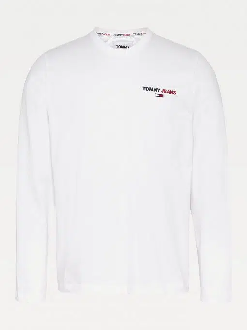 Tommy Jeans Chest Corp Longsleeve Tee White