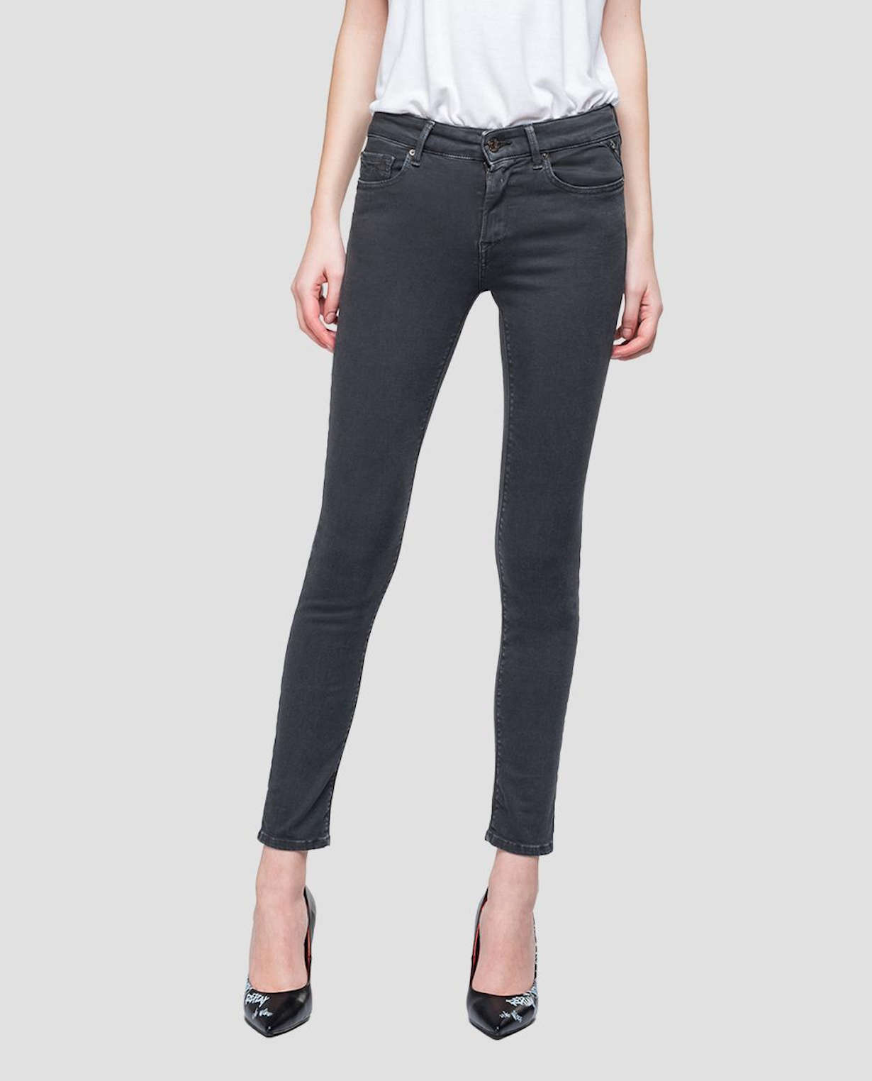 Buy Replay New Luz Hyperflex Jeans Black - Scandinavian Fashion Store