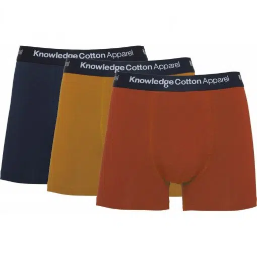 Knowledge Cotton Apparel Maple 3 Pack Underwear Rust