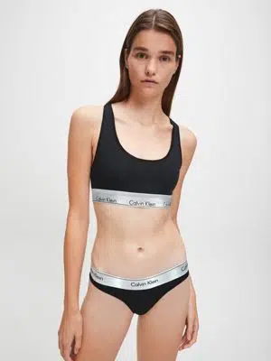 Calvin Klein Underwear MODERN THONG 2 PACK - Thong - black/grey  heather/black 