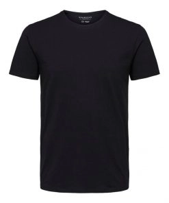 Selected Homme New Pima O-neck T-shirt Black