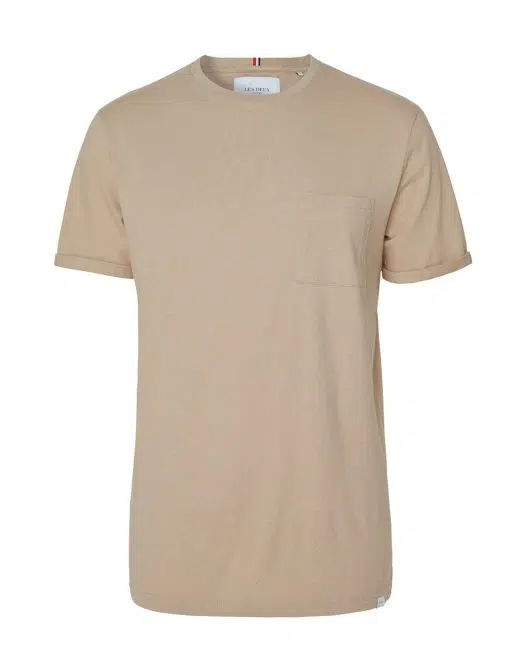 Les Deux Brenon Linen T-shirt Dark Sand