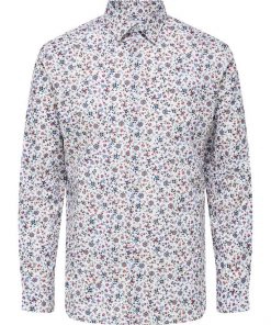 Selected Homme Willow All Over Print Shirt White