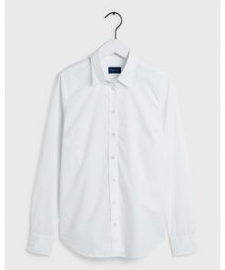 Gant Woman Solid Stretch Shirt White
