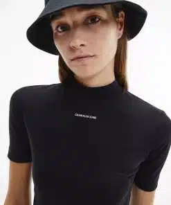 Calvin Klein Mock Neck T-shirt Black