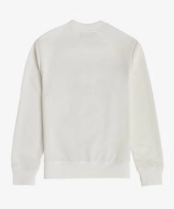 Fred Perry Mixed Graphic Sweatshirt White
