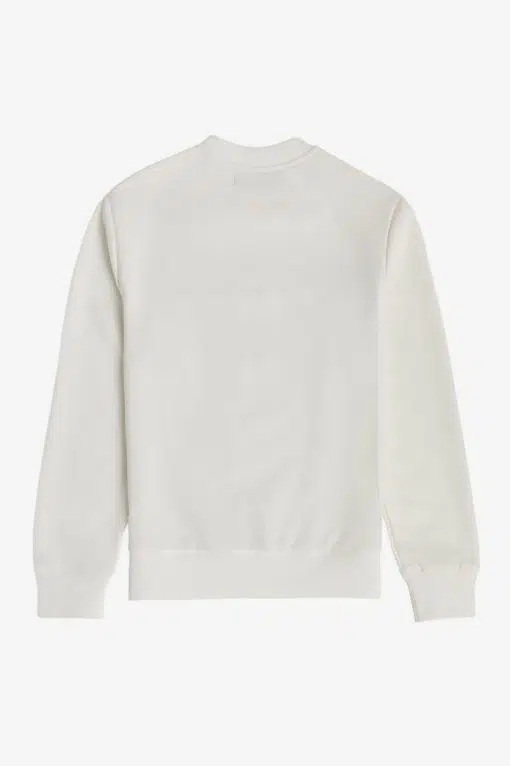 Fred Perry Mixed Graphic Sweatshirt White