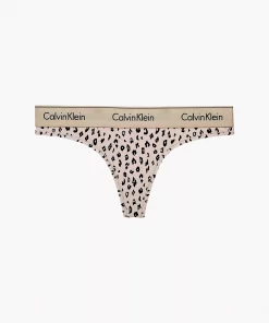 Buy Calvin Klein - Cotton Cheetah Modern Scandinavian Store Thong Fashion Savannah