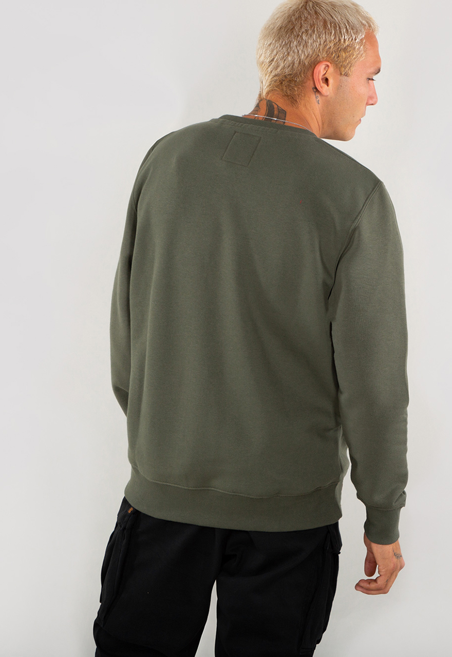 Industries Fashion Sweater Buy Scandinavian Dark Small Logo - Alpha Store Basic Olive