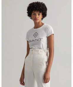 Gant Woman Lock Up T-shirt White