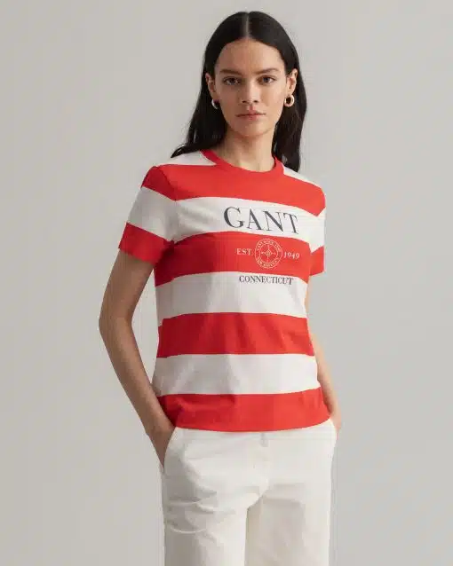 Gant Woman Nautical T-shirt Lava Red