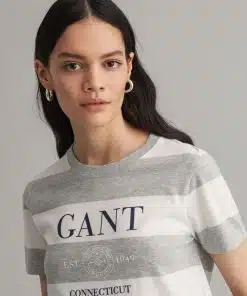 Gant Woman Nautical T-shirt Light Grey Melange