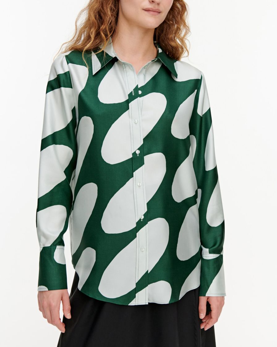 Buy Marimekko Toiveikas Linssi Shirt Green - Scandinavian Fashion Store