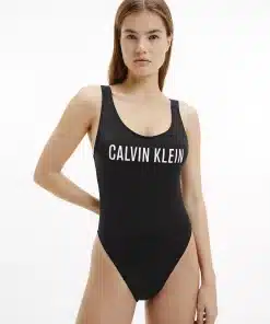 Calvin Klein Scoop Back Swimsuit Black