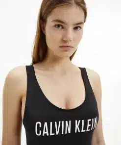 Calvin Klein Scoop Back Swimsuit Black