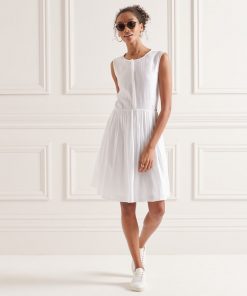 Superdry Textured Day Dress Optic White