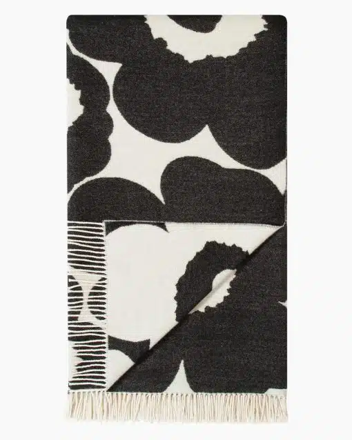 Marimekko Unikko Blankett 130 x 180 cm Black/White