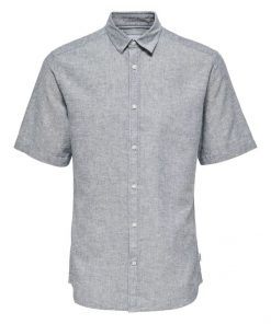 Only & Sons Caiden Life Linen Solid Shirt Grey