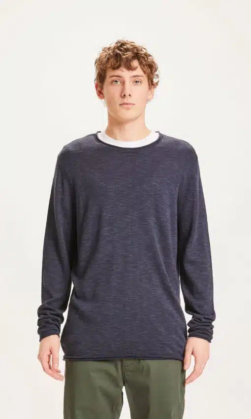 Knowlwdge Cotton Apparel Forrest O-neck Tencel™ Knit Total Eclipse