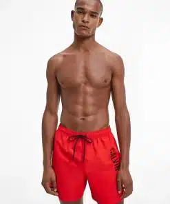 Calvin klein Medium Drawstring Swim Shorts Fierce Red
