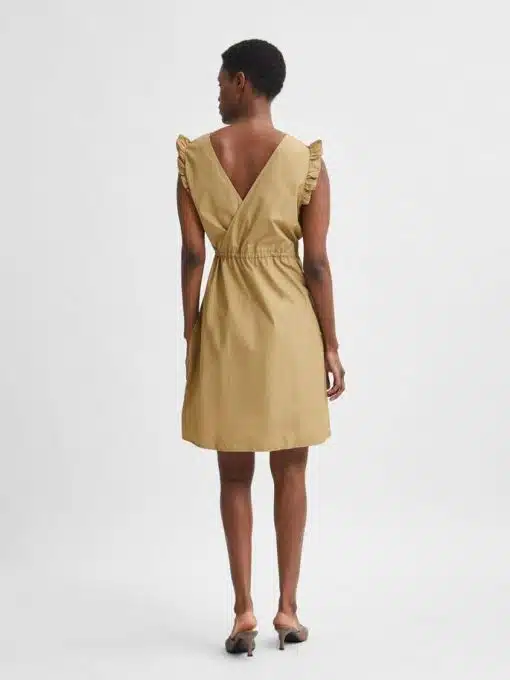 Selected Femme Lilo Damina Short Dress  Kelp