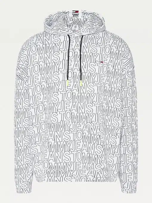 Tommy Jeans Tommy Aop Hoodie White