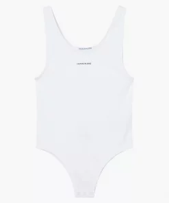 Calvin Klein Pure Ribbed Bodysuit Classic White QF6446 - Free