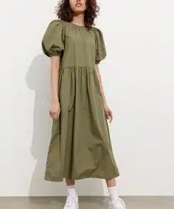 Envii Ensaffron Dress Deep Lichen Green