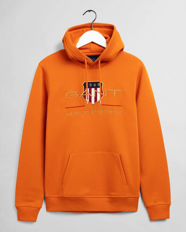 Buy Gant Archive Shield Hoodie Savannah Orange - Scandinavian Fashion Store