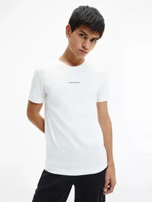 Calvin Klein Micro Branding T-shirt Bright White