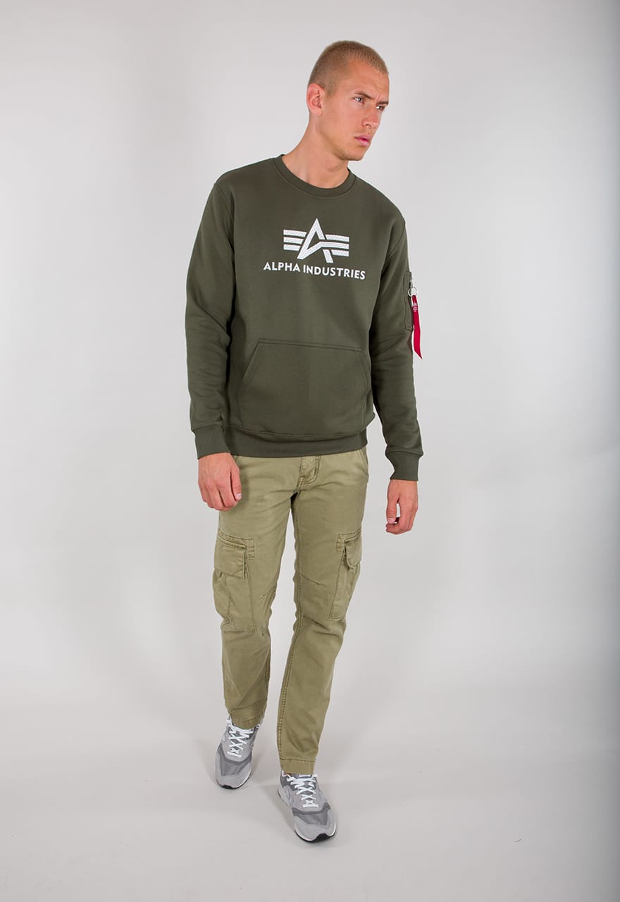 Buy Alpha - Olive 3D Scandinavian Logo Industries Dark Fashion Store Sweater