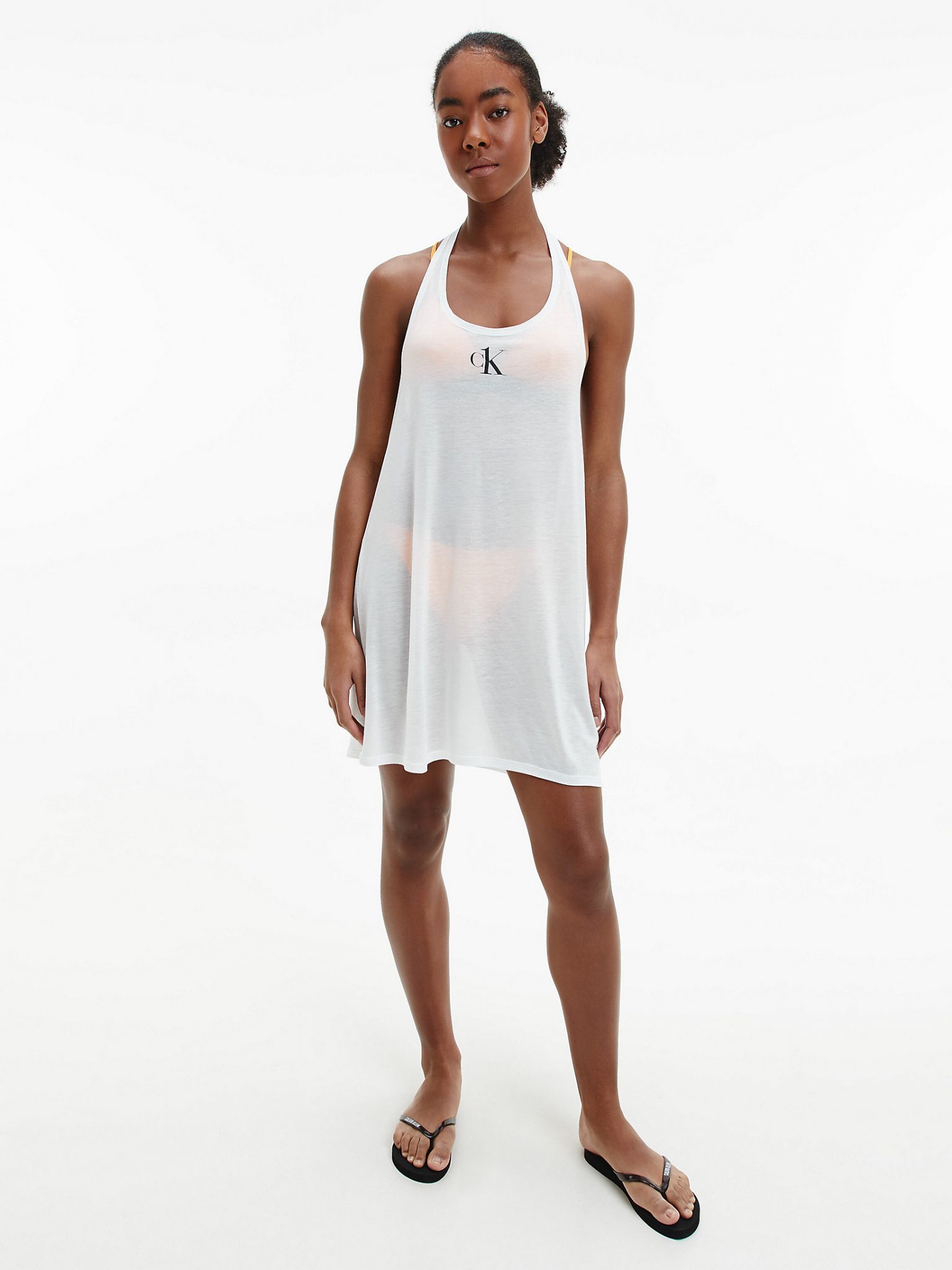Buy Calvin Klein Beach Tank Dress White - Scandinavian Fashion Store