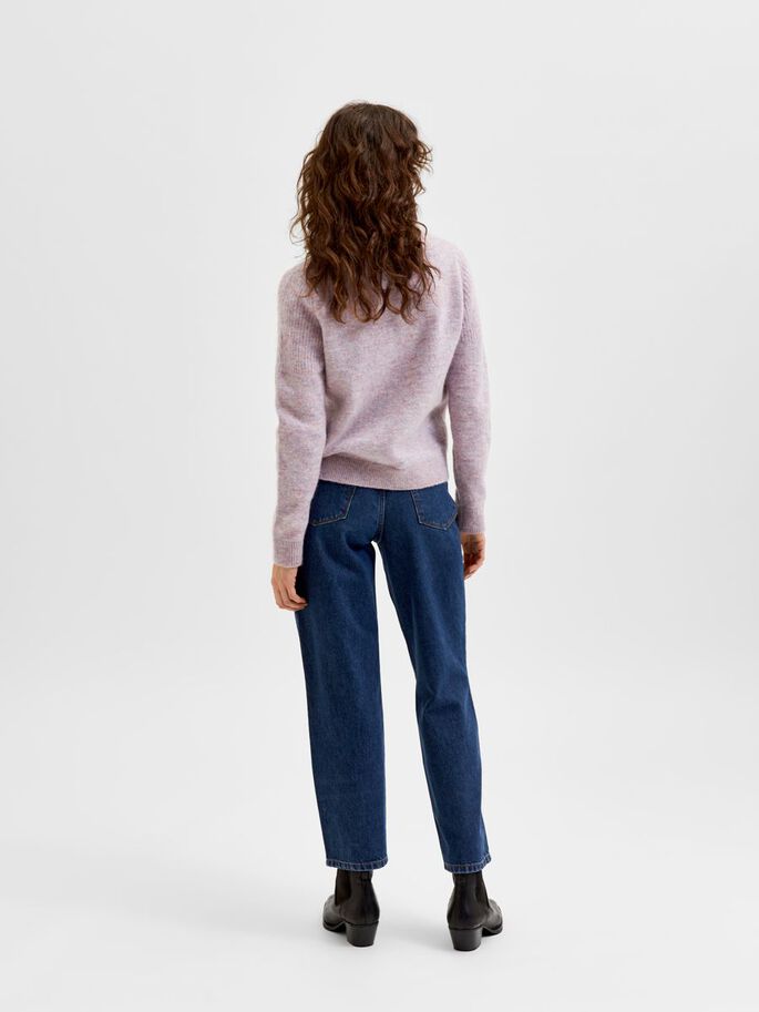 Buy Selected Femme Sia Knit Chalk Pink - Scandinavian Fashion Store