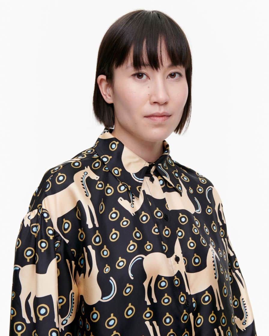 Buy Marimekko siivekäs Musta Tamma shirt Black - Scandinavian