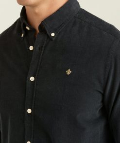 Morris Stockholm Douglas Corduroy Shirt Black