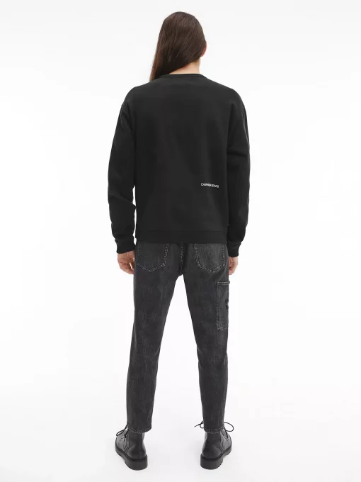 Calvin Klein Organic Cotton Logo Sweatshirt Black