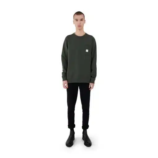 Makia Square Pocket Sweatshirt Dark Green
