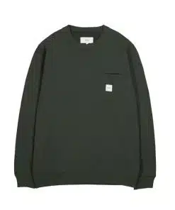 Makia Square Pocket Sweatshirt Dark Green