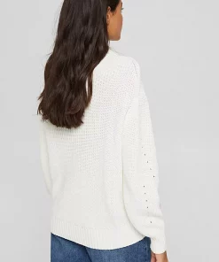 Womens Clothing Jumpers and knitwear Turtlenecks Esprit 101ee1j309 Sweatshirt in White 