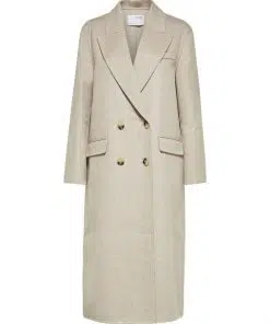 Selected Femme Tama Long Wool Coat Beige
