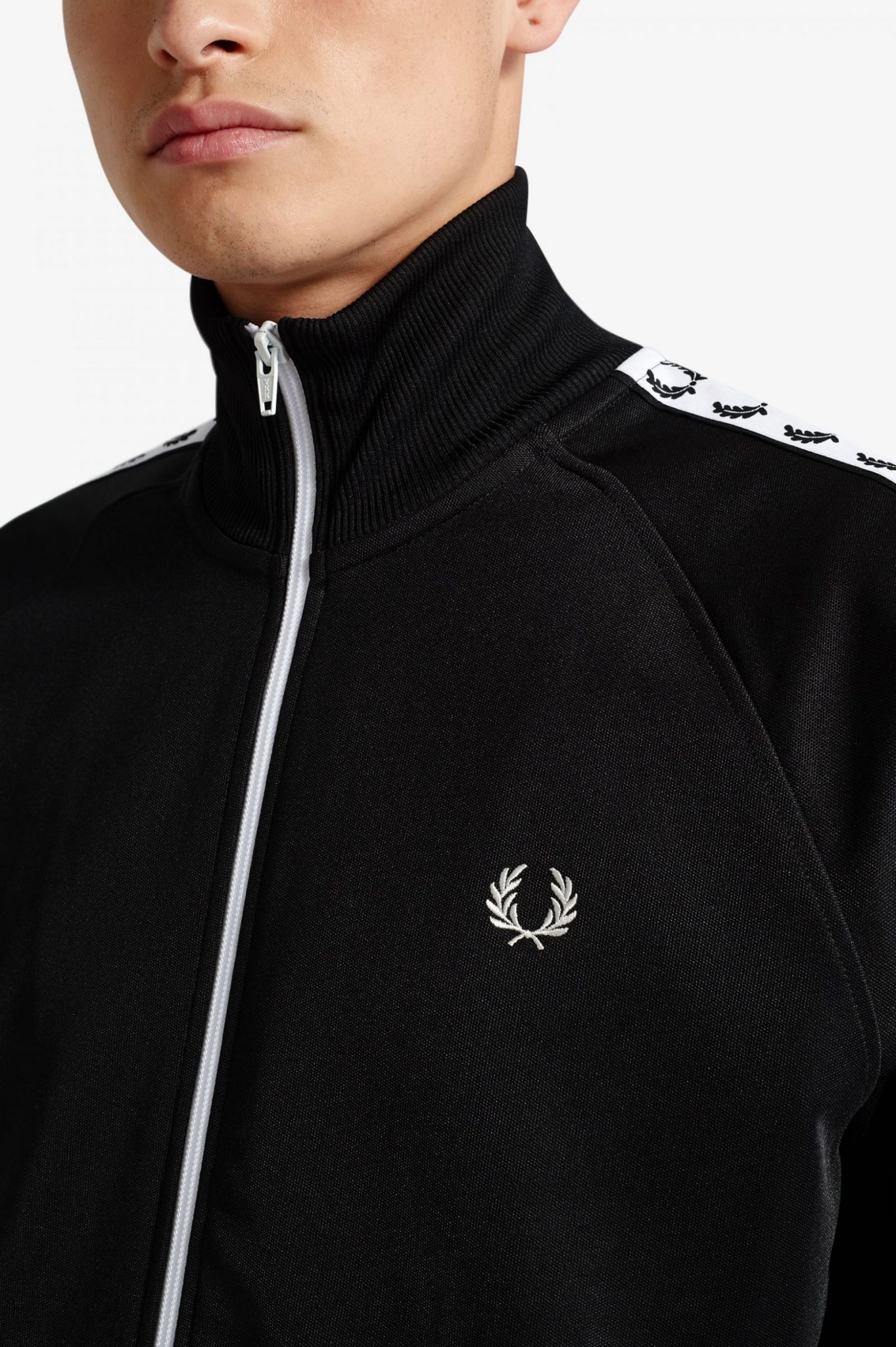Buy Fred Perry Taped Track Jacket Black - Scandinavian Fashion Store